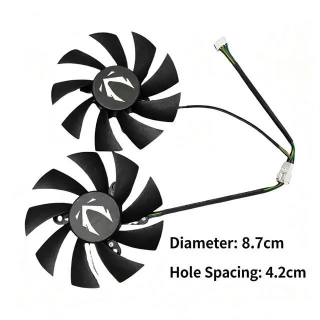 Alt view image 6 of 7 - 87mm GPU Cooling Fan GA92A2H, DC12V 4Pin PWM Video Card Cooler Replacement for ZOTAC GeForce GTX 1660, GTX 1660 Ti, RTX 2060, RTX 2070 SUPER Mini Gaming Graphics Card