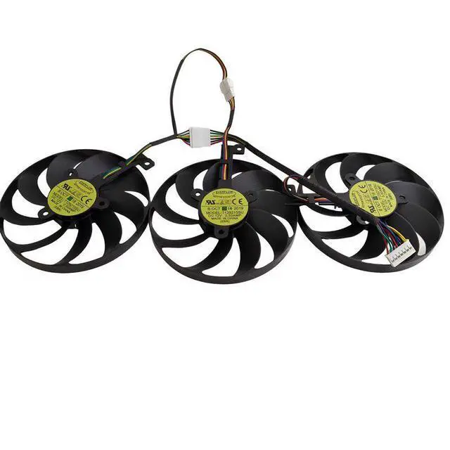 Alt view image 2 of 7 - 90mm GPU Cooling Fan T129215SU, DC12V 7Pin PWM Video Card Cooler Replacement for ASUS ROG Strix RTX 2060, RTX 2070 SUPER, RTX 2080, RTX 2080 SUPER, RTX 2080 Ti Graphics Card