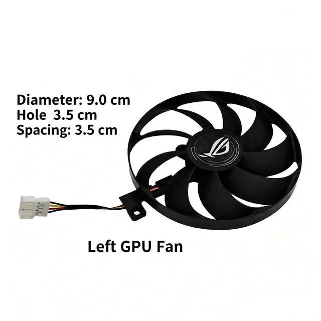 Alt view image 4 of 7 - 90mm GPU Cooling Fan T129215SU, DC12V 7Pin PWM Video Card Cooler Replacement for ASUS ROG Strix RTX 2060, RTX 2070 SUPER, RTX 2080, RTX 2080 SUPER, RTX 2080 Ti Graphics Card