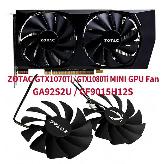 Main image of 89mm GPU Cooling Fan GA92S2U CF9015H12S, DC12V 4Pin PWM Video Card Cooler Replacement for ZOTAC GTX 1080Ti, GTX 1080, GTX 1070Ti MINI Graphics Card