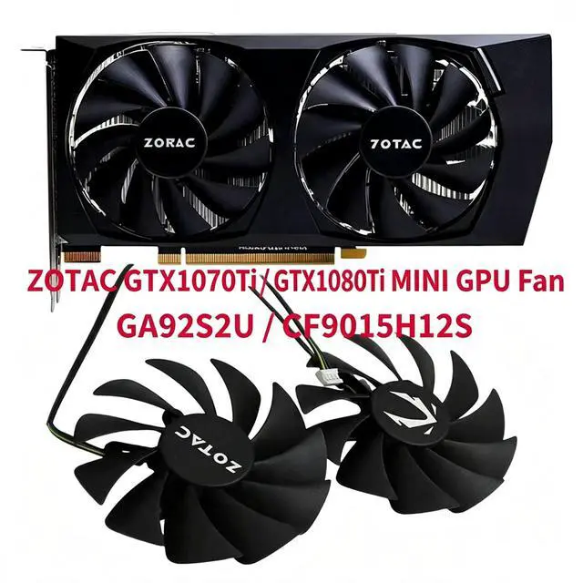 Alt view image 6 of 6 - 89mm GPU Cooling Fan GA92S2U CF9015H12S, DC12V 4Pin PWM Video Card Cooler Replacement for ZOTAC GTX 1080Ti, GTX 1080, GTX 1070Ti MINI Graphics Card