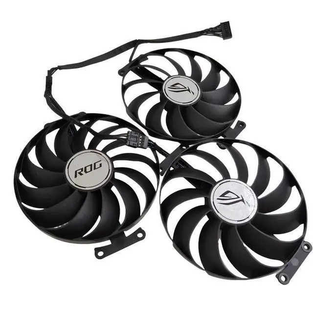 Alt view image 2 of 7 - 97mm GPU Cooling Fan T129215BU CF9010U12D, DC12V 7Pin PWM Video Card Cooler Replacement for ASUS ROG STRIX RTX 3060Ti,3070,3080,3090 RX 6700XT,6800 Graphics Card