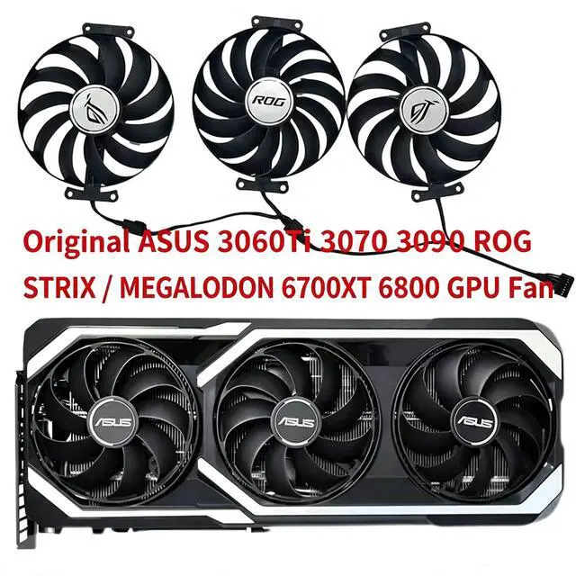 Main image of 97mm GPU Cooling Fan T129215BU CF9010U12D, DC12V 7Pin PWM Video Card Cooler Replacement for ASUS ROG STRIX RTX 3060Ti,3070,3080,3090 RX 6700XT,6800 Graphics Card