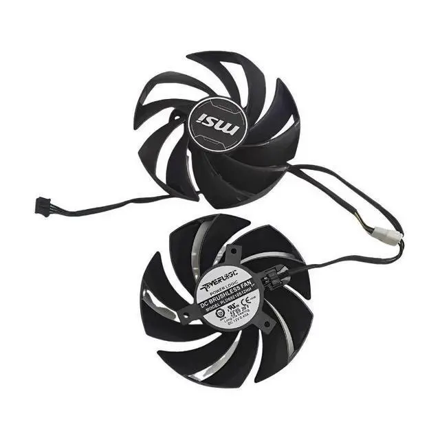 Alt view image 2 of 5 - 87mm GPU Cooling Fan PLD09210S12HH, DC12V 4Pin PWM Video Card Cooler Replacement for MSI RTX 4060,4060Ti,4070 VENTUS 2X OC Graphics Card