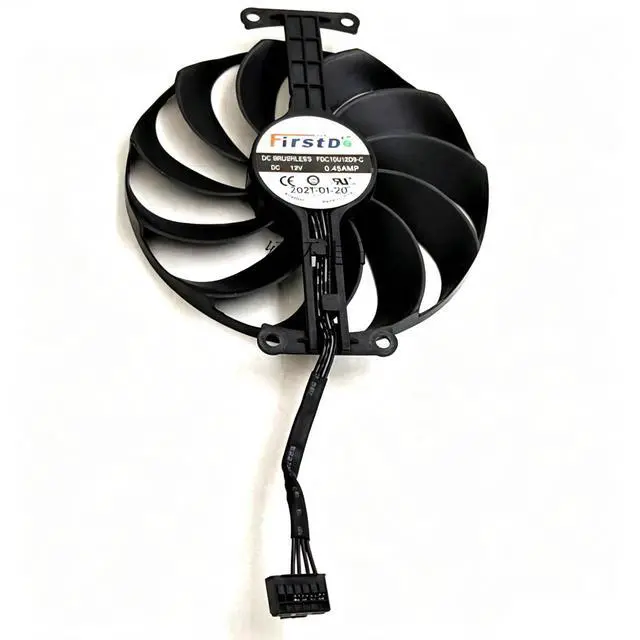 Alt view image 3 of 5 - GPU Cooling Fan Replacement, FDC10U12D9-C 95mm DC12V 0.45A 6Pin PWM Graphics Card Cooler Compatible with ASUS GTX1650 GTX1630 GDDR6 4GB PHOENIX Video Card