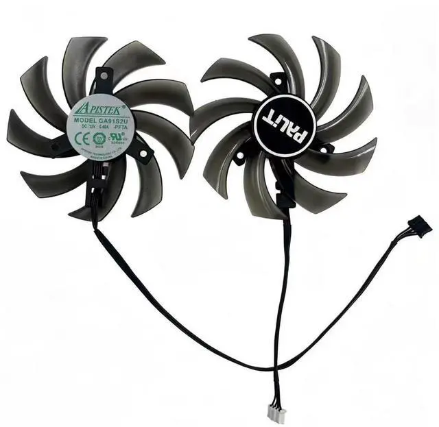 Alt view image 5 of 6 - GPU Cooling Fan Replacement, GA91S2U 85mm DC12V 0.40A 4Pin PWM Graphics Card Cooler Compatible with PALiT RTX2060 RTX2060S GTX1660 GTX1660S GTX1660Ti Dual OC Video Card