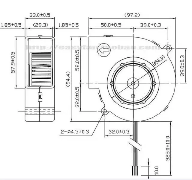 Alt view image 6 of 6 - DC 12V Centrifugal Blower Fan 9733, SHLFB1012EHKH302 Adjustable Speed Turbo Exhaust Fan 2.94A Small Vortex Air Blower for Barbecue & Firewood Stove Ventilation
