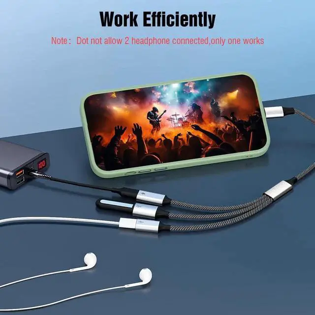 Alt view image 3 of 7 - 3-in-1 USB-C Splitter Hub 25cm Cable, USB-C Male to 3 Type-C Female OTG Multiport Adapter, Fast Charging & Data Transfer for Steam Deck, Meta Quest 3, PS5, Laptop (NOT for Monitor)