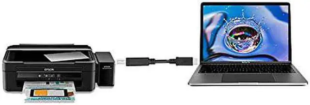 Alt view image 5 of 6 - 6.6FT USB-C to USB B Printer Cable, Type C Printer Scanner Cord Compatible with MacBook Pro Air M1, iMac Pro, for HP Canon Brother Epson Samsung Pantum