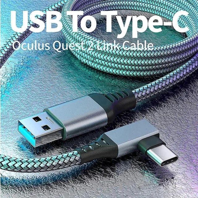 Alt view image 5 of 7 - AJMRTC VR Link Cable 16.4FT/5M Braided, USB3.2 A to C 5Gbps HighSpeed Data Transfer Fast Charging Cord for Meta Quest 3/3S/2/1 VR Headset, PC Steam VR Gaming