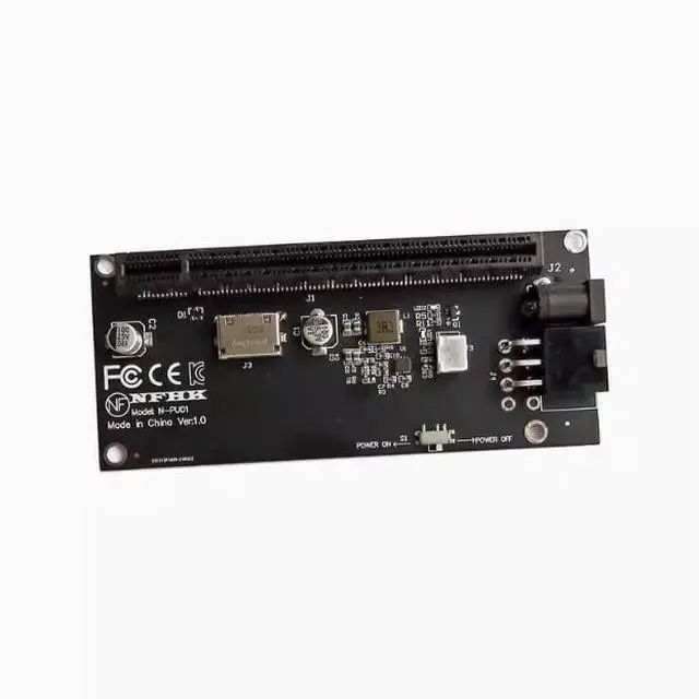 Alt view image 4 of 4 - AJMRTC SFF8612 SFF8611 to PCIE 4.0 X16 Adapter, eGPU External Graphics Card Expansion Board with ATX 6Pin & DC Power Port for Laptop MiniPC External Gaming GPU Setup