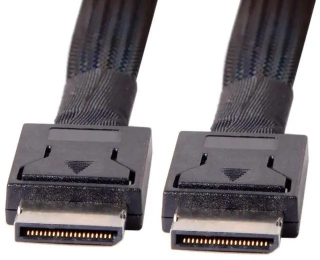 Alt view image 5 of 7 - AJMRTC OCuLink SFF8611 4i Male to Male Extension Cable 100CM, PCIe 4.0 x4 64Gbps High Speed Data Cord, Compatible with eGPU External Graphics Card, GPD Win Max2, NVMe SSD Expansion