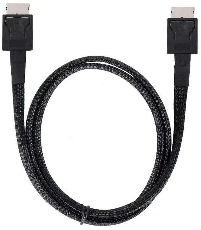 Alt view image 2 of 7 - AJMRTC OCuLink SFF8611 4i Male to Male Extension Cable 100CM, PCIe 4.0 x4 64Gbps High Speed Data Cord, Compatible with eGPU External Graphics Card, GPD Win Max2, NVMe SSD Expansion