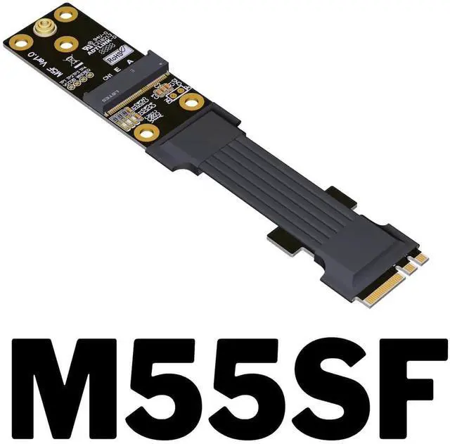 Alt view image 4 of 5 - AJMRTC M.2 Key AE to M.2 Key A/E Riser Extension Cable 1.97Inch(5CM) NGFF WiFi 6 WiFi6E Bluetooth Wireless Network Card Extender, PCIE x1 M.2 Antenna Riser Cable for Desktop Internal Wireless Adapte