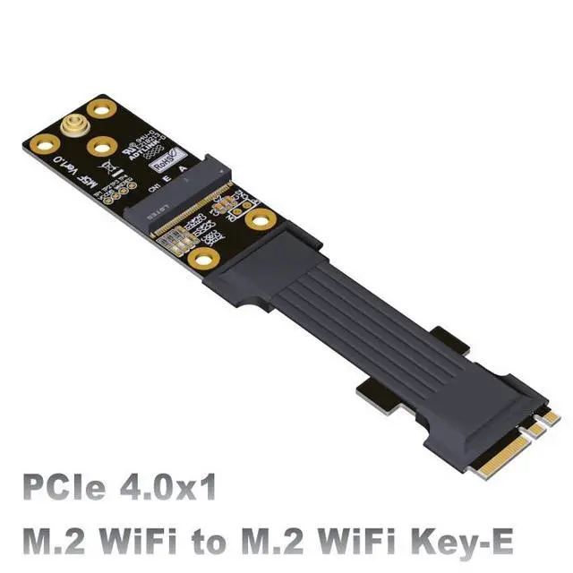 Alt view image 5 of 5 - AJMRTC M.2 Key AE to M.2 Key A/E Riser Extension Cable 1.97Inch(5CM) NGFF WiFi 6 WiFi6E Bluetooth Wireless Network Card Extender, PCIE x1 M.2 Antenna Riser Cable for Desktop Internal Wireless Adapte