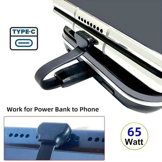 Alt view image 5 of 7 - AJMRTC UltraSlim Flat USBC to USBC Cable, 90Degree UpDown Angled USB2.0 65W PD Fast Charging & 480Mbps Data Transfer Cord for Laptop, Tablet and USBC Smart Phones