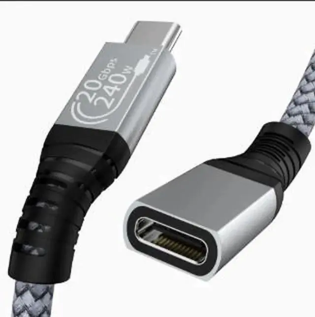 Main image of AJMRTC 1M USBC Extension Cable, USBC Male to Female 20Gbps HighSpeed Data Cord, 240W PD Fast Charging, 4K@60Hz Video Extension for Docking Station, External SSD and USBC Laptops