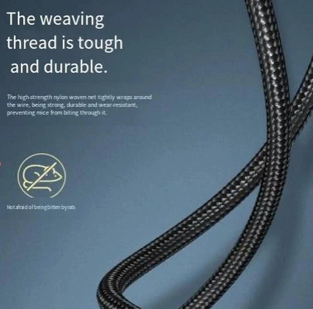 Alt view image 2 of 4 - AJMRTC 3M USB 2.0 Printer Cable, Nylon Braided USBA Male to USBB Male HighSpeed Data Cord for Printers, Scanners, MIDI Keyboard, DAC and Desktop Laptop Computers
