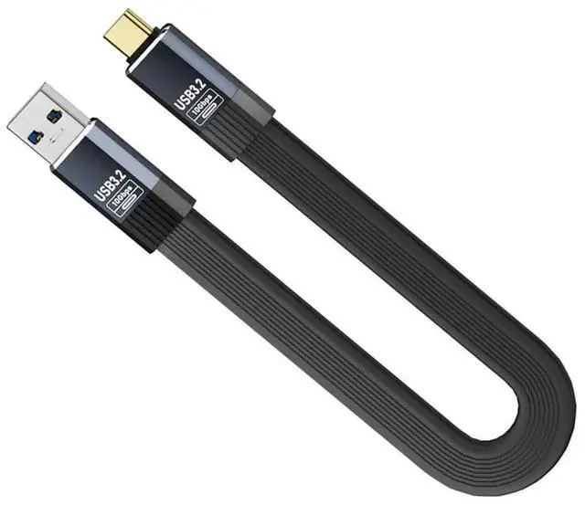 Alt view image 5 of 7 - AJMRTC 20cm Flat Slim FPC USBC Cable, USB3.1 Gen2 TypeA Male to TypeC Male Cord, 10Gbps HighSpeed Data & 5V3A Power Charging for Laptops, Smartphones, External Disks and USBC Enabled Devices