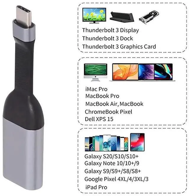 Alt view image 5 of 7 - AJMRTC Ultra Slim Flat USBC Source to DisplayPort Sink Adapter Cable, 4K@60Hz & 1080P Video Output, DP Alt Mode Audio Video Cord for Laptops, Tablets, Smartphones and DPEquipped HDTV Monitors