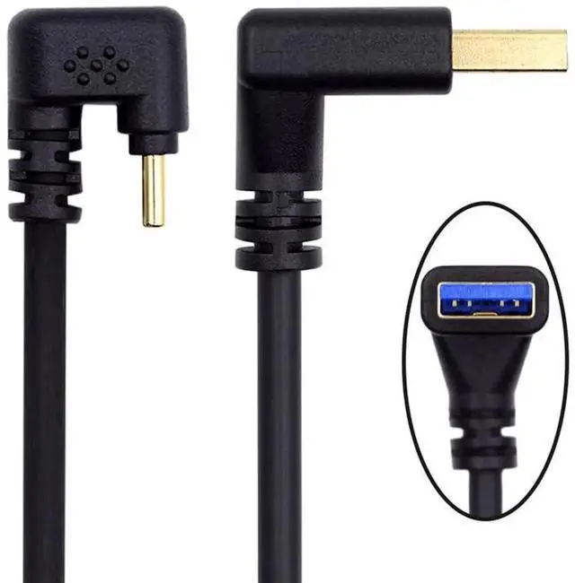 Main image of AJMRTC 5Gbps USB3.0 Up Angled TypeA Male to USBC Male Cable, UShape Back Opposite Angled USBA to USBC Cord, Fast Power & Data Sync Cable for Laptops, Tablets, Smartphones, USBC Peripherals