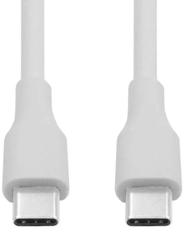 Main image of AJMRTC White 2M USBC Male to Male Cable, USB 2.0 480Mbps Data Sync Cord, 65W PD Fast Charging TypeC Cable for USBC Laptops, Smartphones, Tablets and USBC Power Adapters