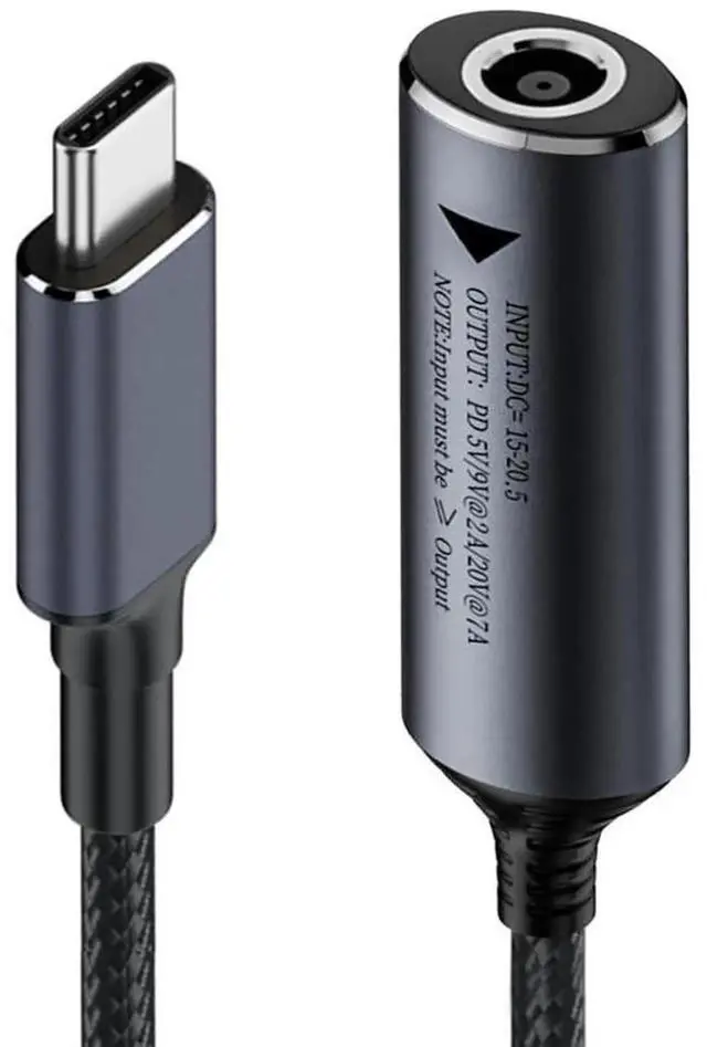 Main image of AJMRTC DC Jack 7.4x5.0mm Input to USBC Power Charging Cable, 140W PD Power Cord, Supports 5V 9V 20V Output Voltage for Converting DC Power to USBC to Charge Laptops, Smartphones and USBC PD Devices