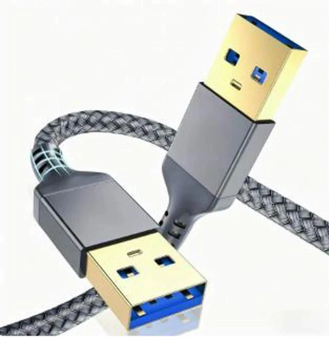 Main image of AJMRTC 2M USB 3.0 TypeA Male to Male Cable, 5Gbps HighSpeed USB A to A Data Transfer Cord for External Hard Drive Enclosures, Laptop Cooling Pads, USB Hubs, Desktops, PCs and Other USBA Peripherals