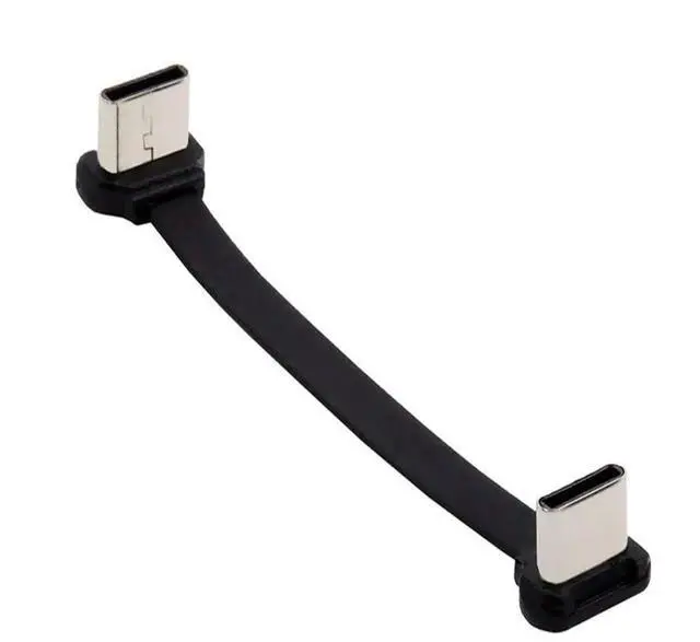 Main image of AJMRTC 65W Angled Ultra Slim Flat USBC to USBC Cable, Fast Charging Power & Data Sync Cord, Right Angle Flat TypeC Cable for Laptops Tablets Smartphones USBC Portable Devices