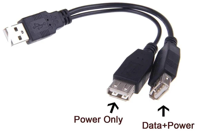 Alt view image 5 of 7 - AJMRTC USB 2.0 YSplitter Extension Cable, USBA Male to USBA Female Cord with Auxiliary Extra Power Supply Port, 480Mbps Data Sync & Charging for External Hard Drive Laptop USBA Peripherals