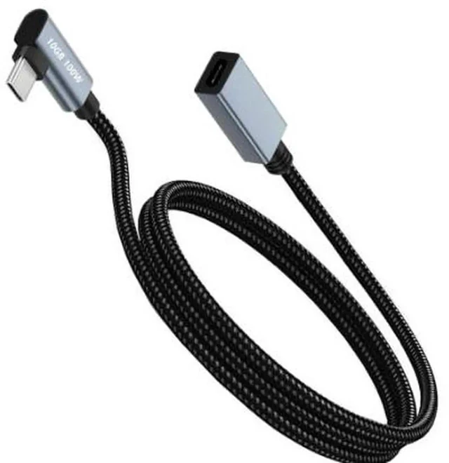 Main image of AJMRTC 1M USBC 3.2 Gen2 Extension Cable Male to Female, EMarker Chip 10Gbps Data 100W PD Fast Charging 4K@60Hz Video Extender Cord for Laptop Tablet Phone USBC Hub SSD