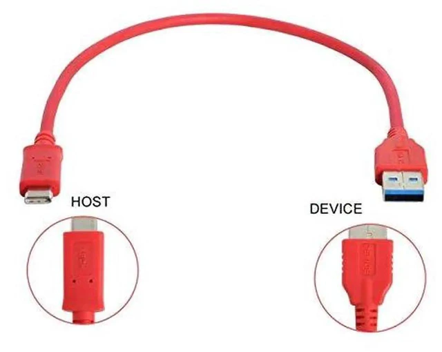 Alt view image 4 of 4 - AJMRTC 30cm USB3.1 OTG Data Cable, Unidirectional USBC Male (Host) to USB3.0A Male (Device) Cord, 5Gbps Super Speed for USBC Laptop Smartphone Connecting USBA External Hard Drive Flash Drive Perip