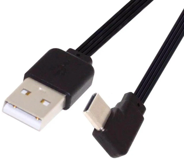 Alt view image 5 of 7 - AJMRTC 13cm USB2.0 Flat Slim FPC Cable, 90Degree LeftRight Angled USBA Male to USBC Male Power & Data Cord for FPV Drone Gimbal External Hard Disk Smartphone Compact Space Installation