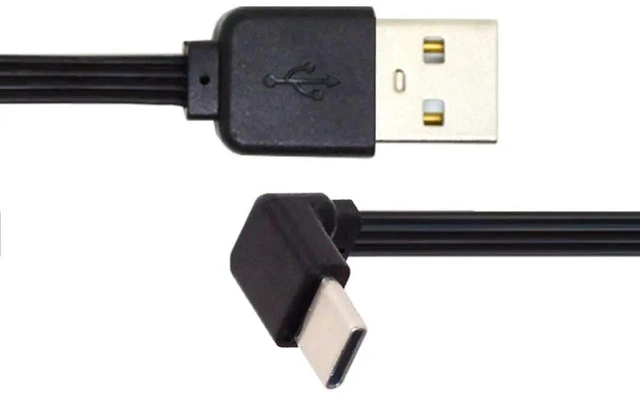 Alt view image 4 of 7 - AJMRTC 13cm USB2.0 Flat Slim FPC Cable, 90Degree UpDown Angled USBA Male to USBC Male Power & Data Cord for FPV Drone Gimbal External Hard Disk Smartphone Compact Space Installation