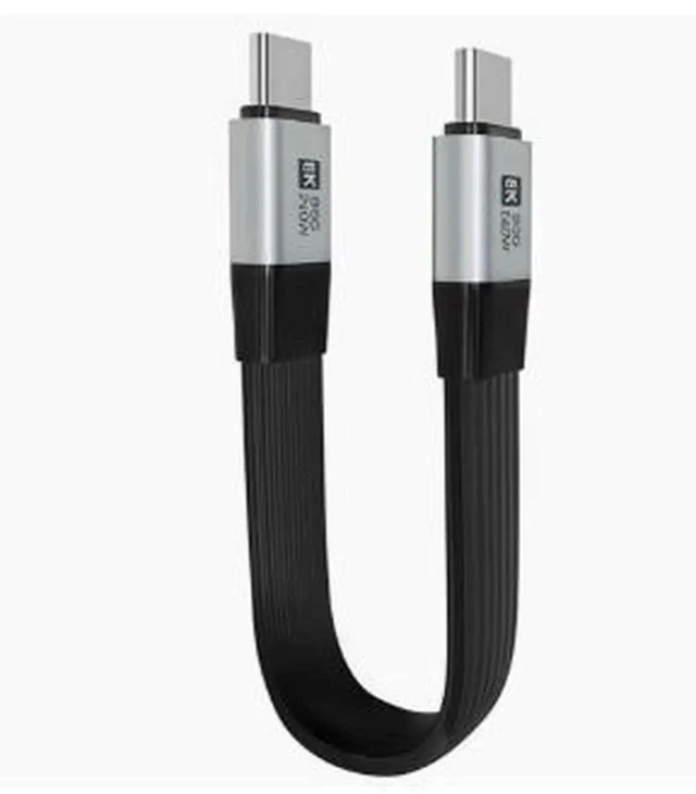 Main image of AJMRTC 1M RightAngle USB4 TypeC Cable, 80Gbps Data, 240W PD 3.1 Fast Charging, 8K@60Hz Video Output, Compatible with Thunderbolt 4/3, for VR Headsets, eGPU, Gaming Laptops, Docking Stations, NVMe SS