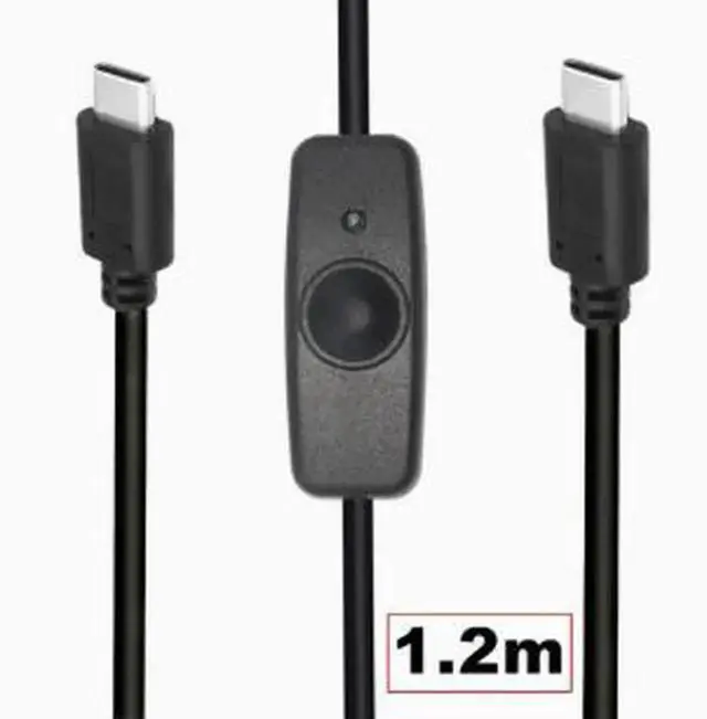 Alt view image 2 of 4 - AJMRTC 1.2M USB TypeC Power Extension Cable with LED On/Off Switch, 2A USBC Charging Cord for LED Light, Tablet, Phone, and Other USBC Powered Devices