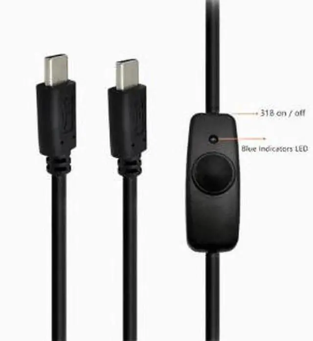 Alt view image 4 of 4 - AJMRTC 1.2M USB TypeC Power Extension Cable with LED On/Off Switch, 2A USBC Charging Cord for LED Light, Tablet, Phone, and Other USBC Powered Devices