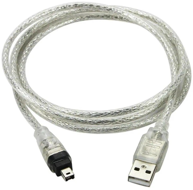 Main image of AJMRTC USB Male to Firewire IEEE 1394 4Pin Male iLink DV Adapter Cable, 1M, Compatible with Sony DCRTRV75E Handycam Camcorder, for Digital Video Data & Audio Transfer, USBA to 1394 4Pin Cord