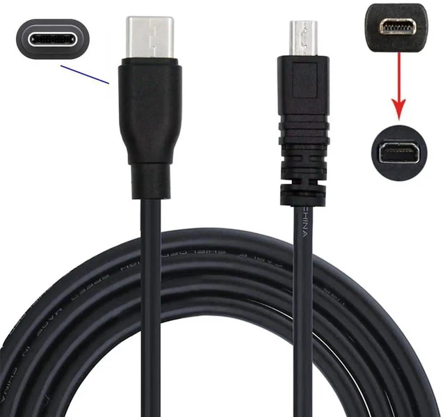 Alt view image 5 of 7 - AJMRTC USBC Host to Mini 8Pin Camera Data Power Cable, Replacement for UCE6 UCE16 UCE17, for Nikon Coolpix, Sony DSCW, Panasonic DMCS, Casio EXZ Digital Cameras, Photo Video Transfer Cord