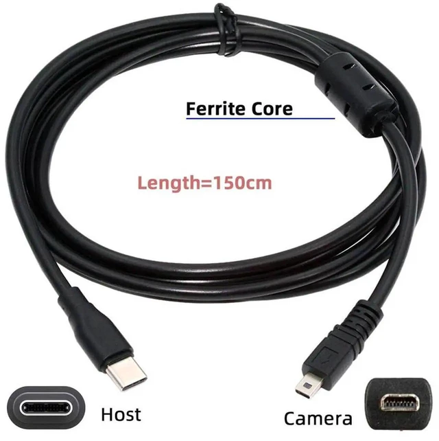 Alt view image 6 of 7 - AJMRTC USBC Host to Mini 8Pin Camera Data Power Cable, Replacement for UCE6 UCE16 UCE17, for Nikon Coolpix, Sony DSCW, Panasonic DMCS, Casio EXZ Digital Cameras, Photo Video Transfer Cord