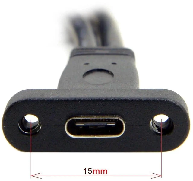 Alt view image 4 of 7 - AJMRTC SinglePort USBC Female to USB 3.0 Motherboard 19Pin Header Cable, 40CM Internal PC FrontPanel Extension Cord, Convert Motherboard 19Pin Header to USBC Female Port for Desktop PC Case Modd