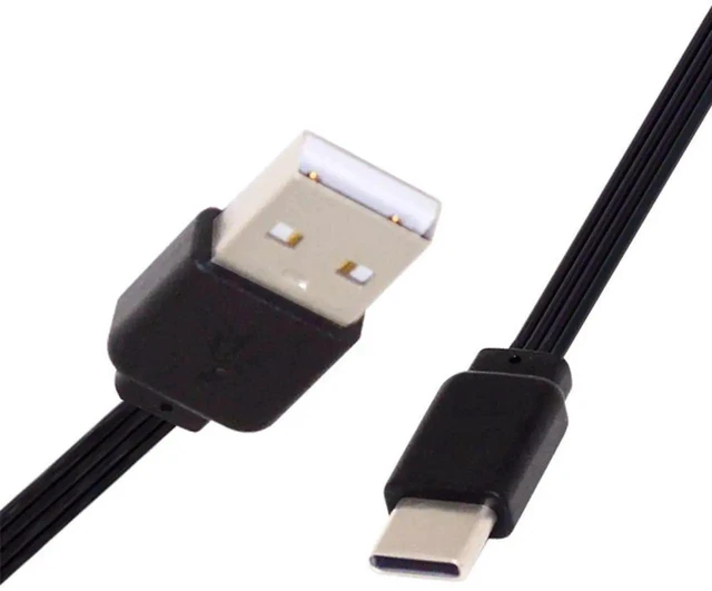 Main image of AJMRTC 13cm USB 2.0 Flat Slim FPC Cable, USBA Male to USBC Male Short Flexible Ribbon Cord, 480Mbps Data & Power Cable for FPV Drone, External Disk, Smartphone, Gimbal and Compact SpaceConstrained