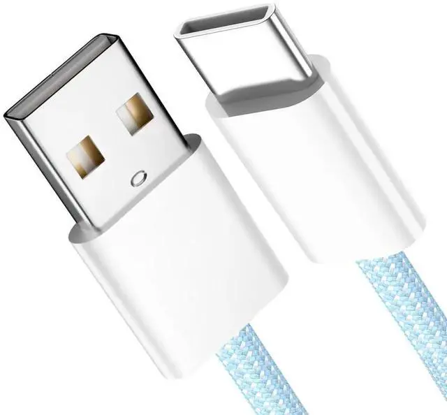 Main image of AJMRTC 1M Blue USBC Male to USBA Male Cable, 5V 3A 15W Power Charging Cord with 480Mbps Data Transfer, Protective Sleeve Included for Phone and Tablet