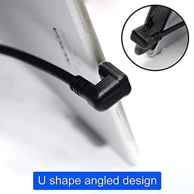 Alt view image 5 of 7 - AJMRTC 30cm 180Degree UShape BackAngled USBC Male to Female Extension Cable, USB3.1 Gen2 10Gbps Data PassThrough Cord for Laptop, Docking Station, Compact Space Wiring