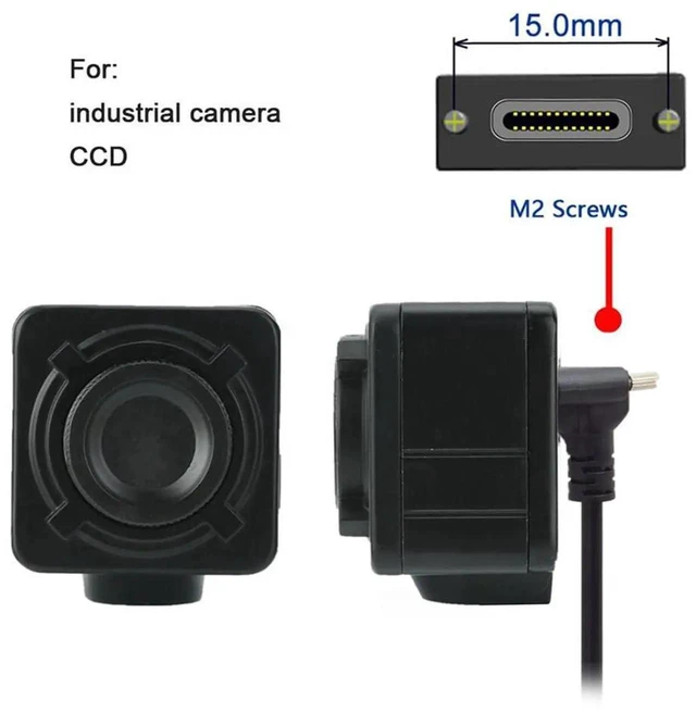 Alt view image 6 of 7 - AJMRTC 90 Degree UpDown Angled Screw Locking USBC Cable, USB 3.0 5Gbps High Speed Data Transfer TypeC Cord for VR Headset, Industrial Camera, Laptop, Monitor, Equipment Panel Mount, 200cm