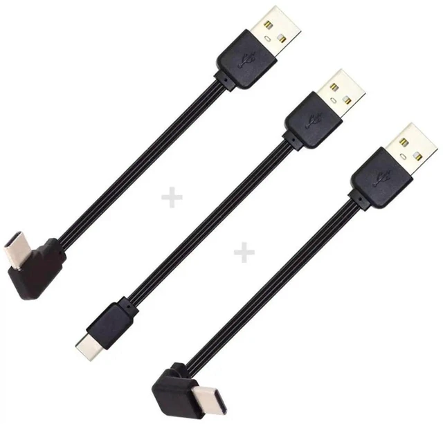 Alt view image 5 of 7 - AJMRTC 3Pcs/Lot 13cm USB 2.0 TypeA Male to Angled USBC Male Flat Slim FPC Data Cable, Thin Flexible FPV Flat Ribbon Cord for FPV Drone, Hard Disk, Smartphone, Small Space Internal Wiring