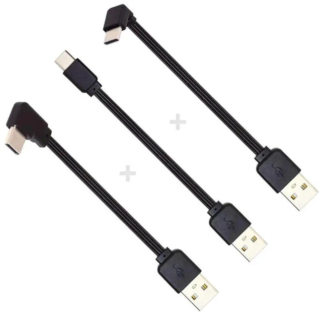Alt view image 3 of 7 - AJMRTC 3Pcs/Lot 13cm USB 2.0 TypeA Male to Angled USBC Male Flat Slim FPC Data Cable, Thin Flexible FPV Flat Ribbon Cord for FPV Drone, Hard Disk, Smartphone, Small Space Internal Wiring