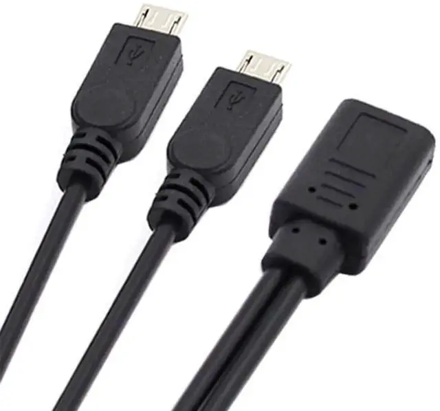 Main image of AJMRTC DC 5V USBC Female to Dual Micro USB Male Splitter Cable, 32AWG Copper Wire Extension Charging Cord, TypeC Female Input to 5Pin Dual Micro USB Male Output for Dual Micro USB Powered Devices