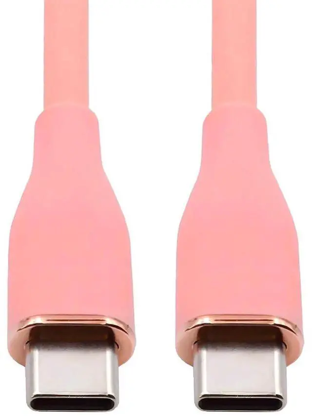 Main image of AJMRTC Colorful USBC to USBC Male to Male Cable, 65W Fast Charging 480Mbps Data Sync Ultra High Flexible Soft Pink 1M Cord for Smartphone, Tablet, Laptop and USBC Powered Devices