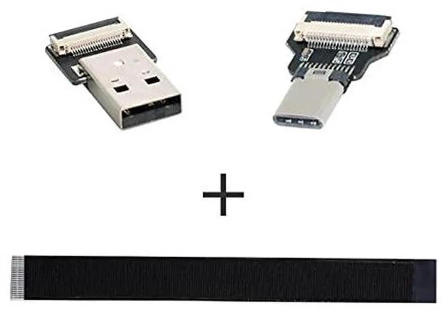 Alt view image 4 of 6 - AJMRTC USB 2.0 TypeA Male to USBC Male Flat Slim FPC Cable 20CM, UltraThin Flexible Data Sync Cord for FPV Drone, Portable Disk, Smartphone and Compact USBC Devices